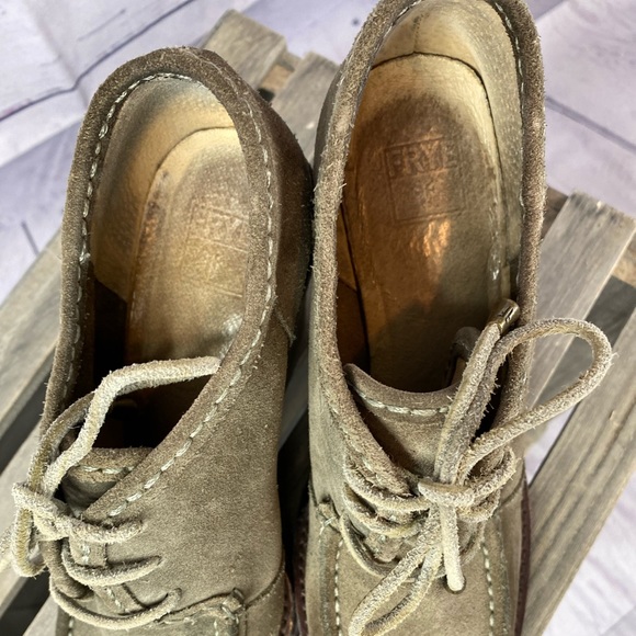 Frye Caroline Low Ankle Lace Grey Wedge - 8.5 US - Picture 6 of 12